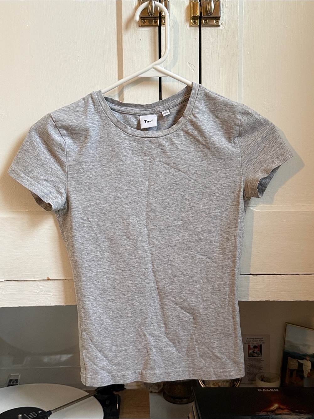 TNA Heather Gray Short Sleeve Orbit Baby Tee
